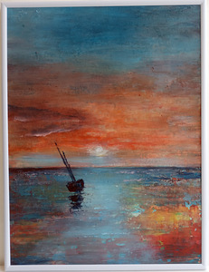Päikeseloojang. Etüüd . 30 x 40 cm (1 foto / 2)