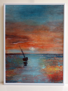 Päikeseloojang. Etüüd . 30 x 40 cm (2 foto / 2)