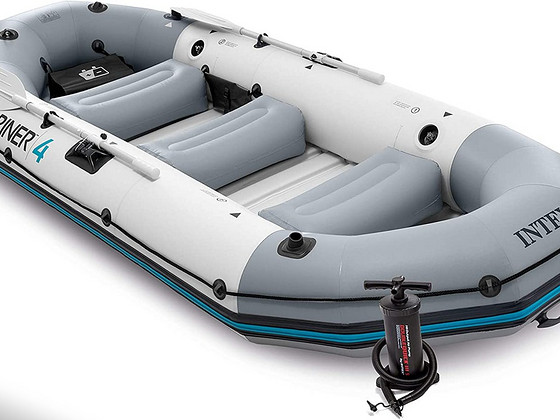 Надувная четырехместная лодка Intex MARINER 4 Boat Set