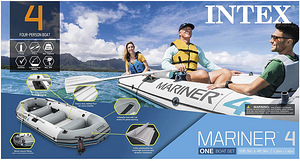 Надувная четырехместная лодка Intex MARINER 4 Boat Set (7 фото из 10)