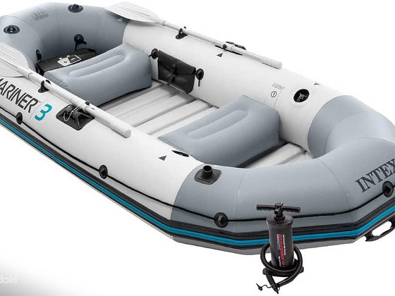 Täispuhutav 3-vooditega Intex Mariner 3 paadi SET