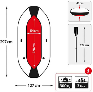 Надувная лодка 3-местная Intex Mariner 3 BOAT SET (5 фото из 10)