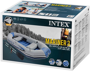 Надувная лодка 3-местная Intex Mariner 3 BOAT SET (8 фото из 10)