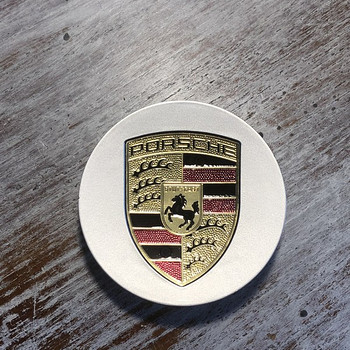 Porsche veljekapslid 76MM Silver/Gold