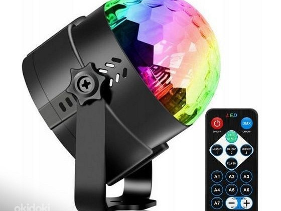 Проектор диско шар RGB LED + пульт 129669