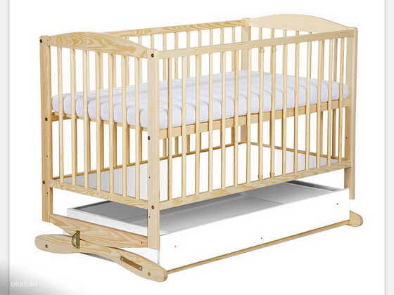 Детская Кровать-качалка Henry, 120x60 см + матрас