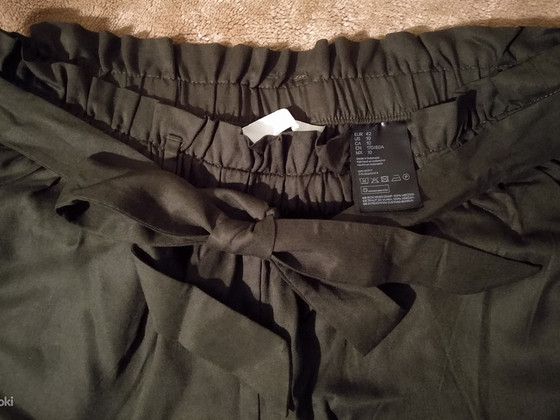 H&M летние зелёные брюки, размер 42