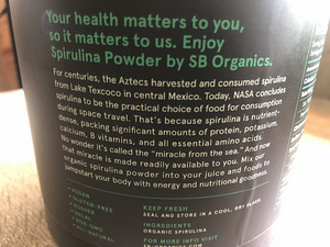 Spirulina pulber 16 oz, Spirulina vetikapulber (3 foto / 3)