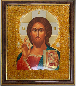 Картина икона янтарь (3 фото из 3)