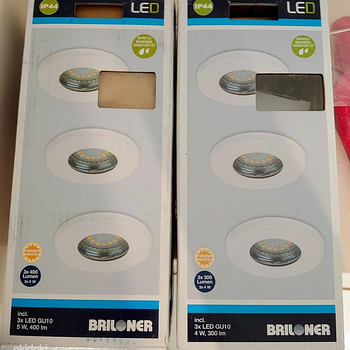 2 KOMPLEKTI 3 x LED Vannitoa valgusti 3xGU10/5W/230V IP44