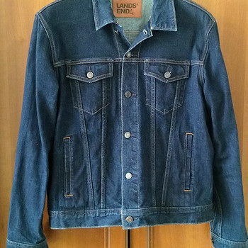 Lands End Denim Trucker Jacket L 52
