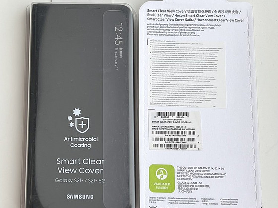 Samsung Galaxy S21+ Smart Clear View Cover Black/Light Grey