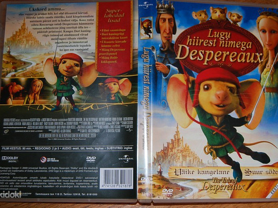 История мыши под названием Despereaux DVD