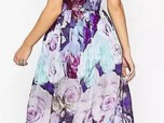 Фиолетовое платье Asos с цветочным принтом 38