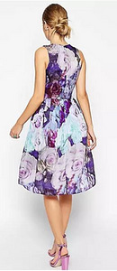 Фиолетовое платье Asos с цветочным принтом 38 (2 фото из 3)