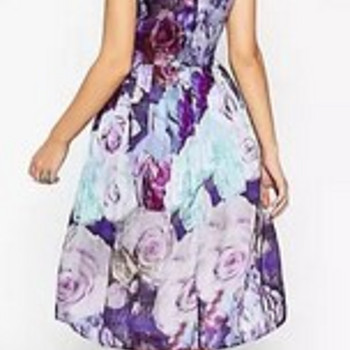 Фиолетовое платье Asos с цветочным принтом 38