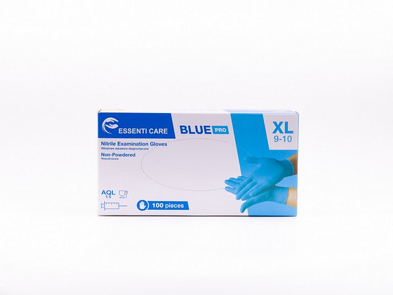 Nitriilkindad, puudrivabad, sinised, XL