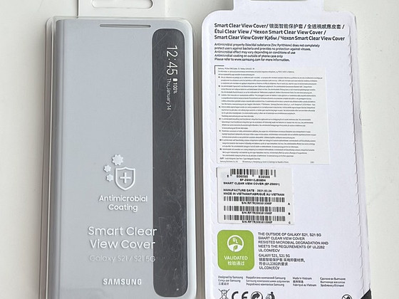 Samsung Galaxy S21 Smart Clear View Cover Light Grey