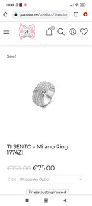 Массивное блестящее кольцо ti Sento (2 фото из 3)