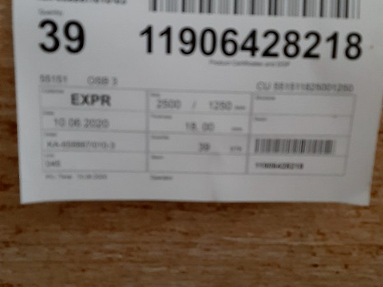 OSB plaat 8-22 mm 1250x2500 mm