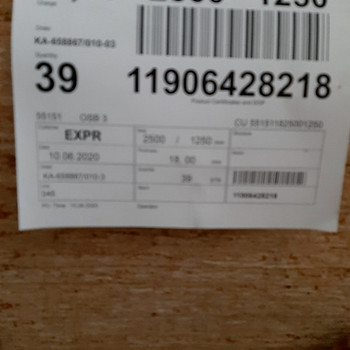 OSB plaat 8-22 mm 1250x2500 mm