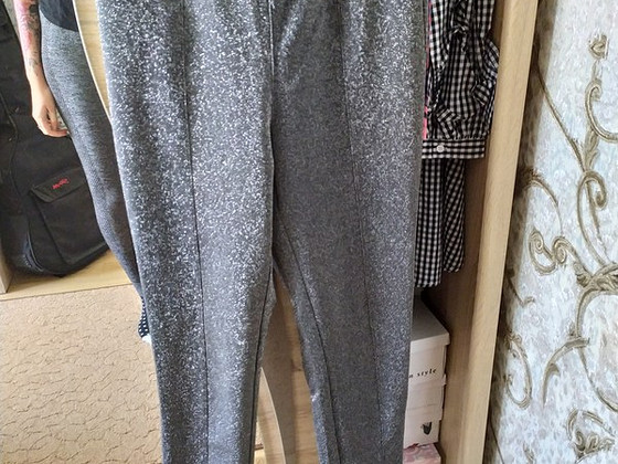 Блестящие брюки H&M, размер 40 (M)