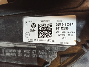 T-cross Volkswagen Full led RIGHT передняя фара / передняя фара 2gm941036 (3 фото из 7)
