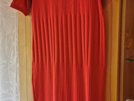 Красное х/б платье ZARA, р. 36/38