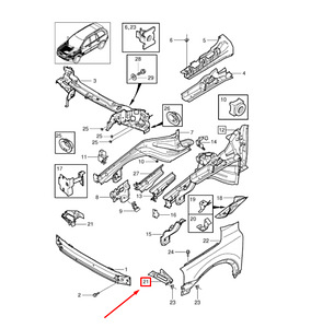 Volvo XC90 Mk1 8646148 fender stay (6 foto / 6)