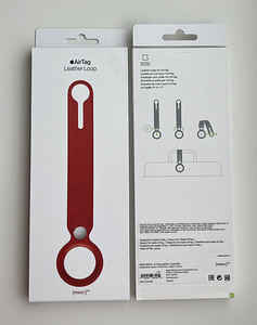 Apple AirTag Leather Loop Red / Saddle Brown (1 фото из 2)