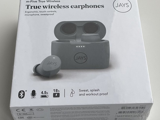 JAYS m-Five True Wireless Earphones , Gray