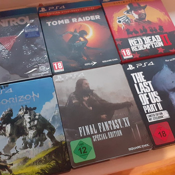 PS4 Steelbook Last of Us Horizon Tomb Raider Control