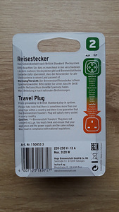 Adapter Euroopa pistikust inglise pistikuni (4 foto / 4)
