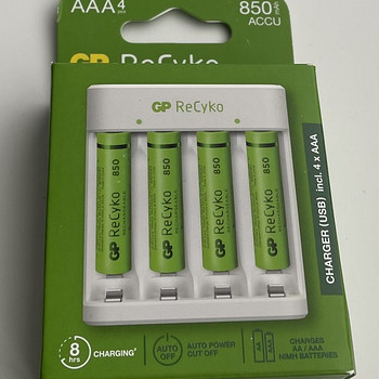 GP Batteries AAA 850mAh 4x ReCyko+ Micro USB charger