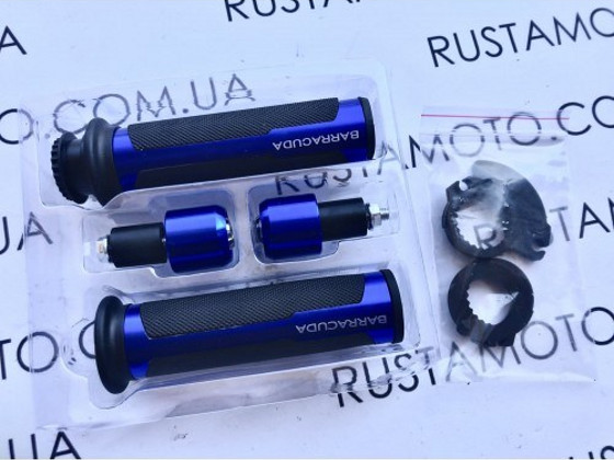 Грипсы barracuqa метал синие