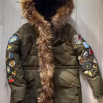 Väga soe sulejope parka jope loodusliku karusnahaga