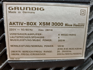 Grundig Aktiv Box XSM 3000 Active Loudspeaker System (5 фото из 5)