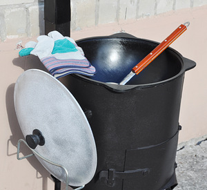Korstnaga pliit+pada(10L)+skimmer 40 cm(+kulp 40 cm (2 foto / 9)