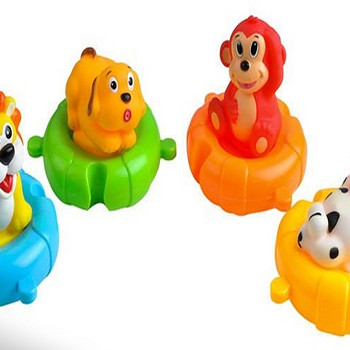 Игрушки животные с формочками для ванны