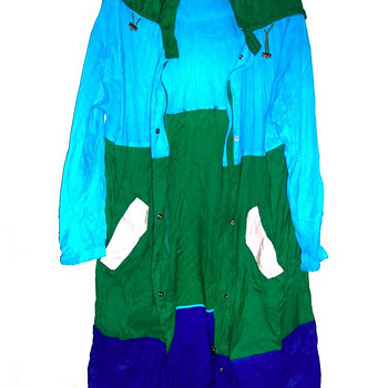 Дизайнерский яркий длинный плащ-дождевик, s.L/XL