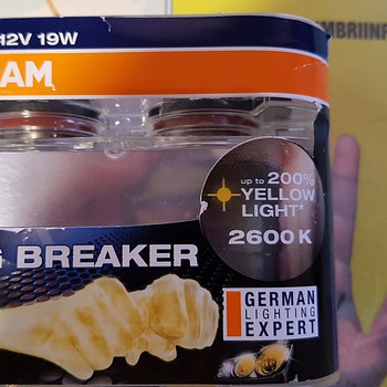 Автомобильная лампа Osram H16 12v 19W yellow light Fog Breaker