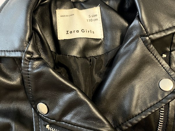 Zara girls кожаная куртка 5-6л