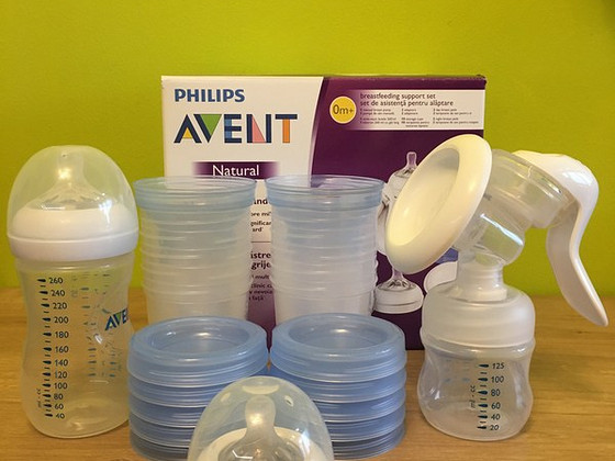Philips Avent rinnapump koos pudeliga/молокоотсос