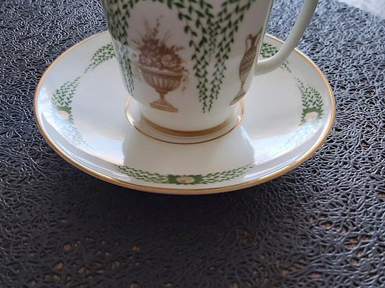 Кофейная пара, Летний сад, LFZ .Костяной фарфор.