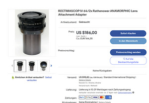 RECTIMASCOP IV 64 / 2x линзы Rathenower ANAMORPHIC (4 фото из 4)