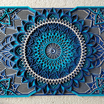 Puidust seina pilt, Mandala