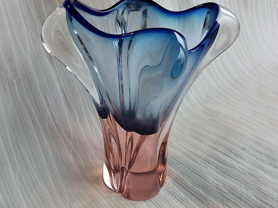 BLOWN GLASS VASE, JOSEF HOSPODKA, CZECHOSLOVAKIA, 1960´S