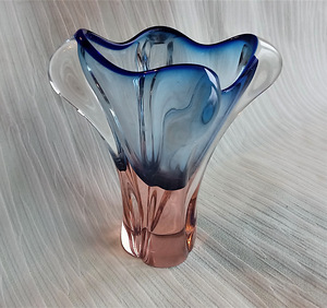 Uus hind! BLOWN GLASS VASE, JOSEF HOSPODKA, CZECH., 1960 (1 foto / 4)