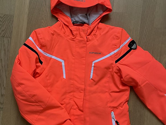 Tüdrukute neoonoranž Icepeak suusajope 152
