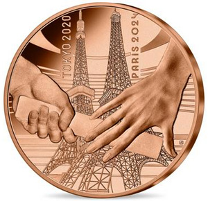 FRANCE 1/4 EURO 2021 - HANDOVER TOKYO-PARIS (1 foto / 2)